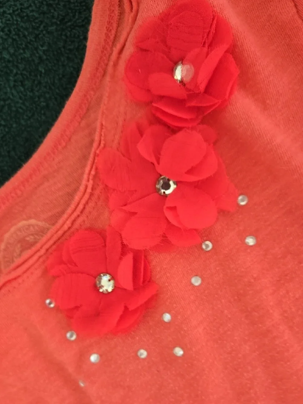 Kids Black Skirt with Coral Top Set
